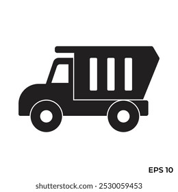 garbage truck car flat icon vector