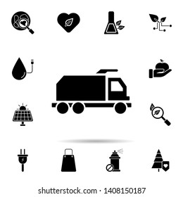 Garbage truck, car icon. Universal set of ecology for website design and development, app development