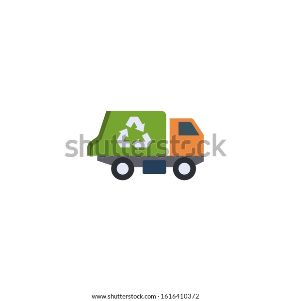 garbage truck\
creative icon. From Recycling icons collection. Isolated garbage\
truck sign on white\
background