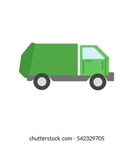 garbage truck flat icon