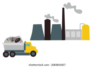 garbage truck go to incinerator ecological problem