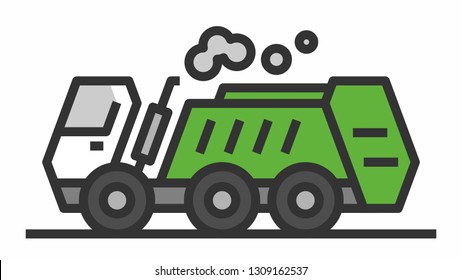 Garbage truck icon