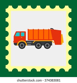 Garbage truck icon