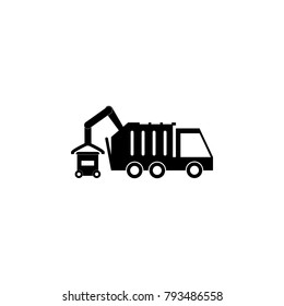 garbage truck icon. Elements garbage icon. Premium quality graphic design icon. Baby Signs, outline symbols collection icon for websites, web design, mobile app on white background svg