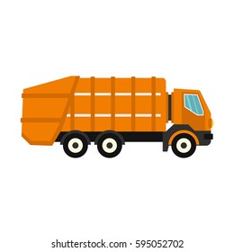 Garbage truck icon isolated on white background vector illustration