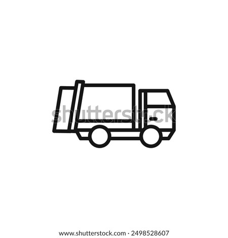 Garbage truck icon isolated on white background