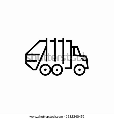 garbage truck icon sign vector