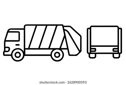 Garbage truck icon in two projections on a white background vector
Vector icon cars