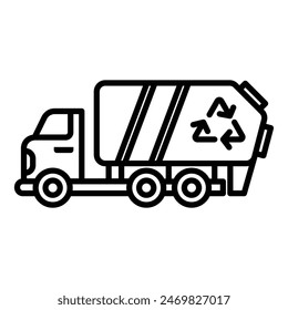 Plantilla de diseño de Vector de icono de camión de basura