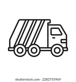 garbage truck icon vector illustration logo design