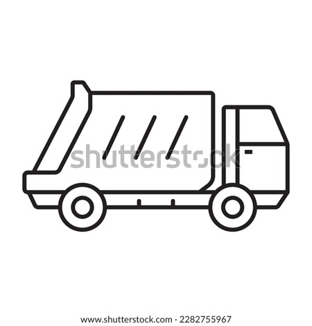 garbage truck icon vector illustration logo design