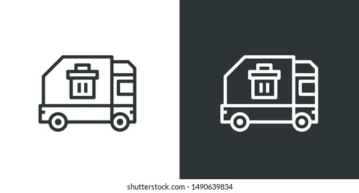 Garbage Truck Illustration Icon Vector