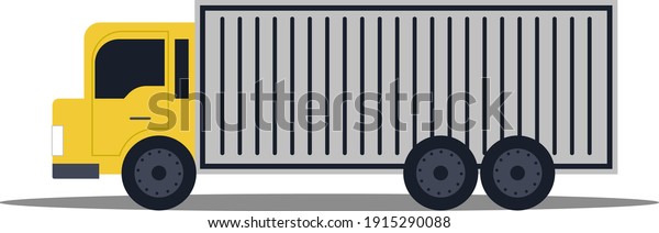 Garbage truck, illustration, vector on a\
white background.
