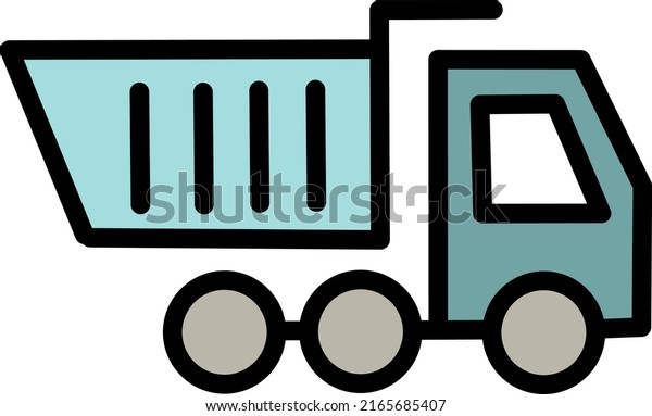 Garbage truck, illustration, vector on a\
white background.
