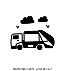 Garbage Truck isolated icon. vector illustration
