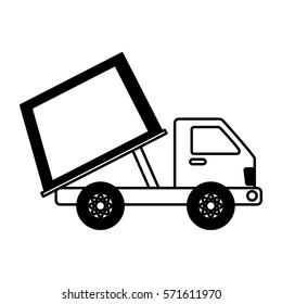 garbage truck isolated icon vector illustration design