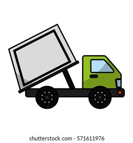 garbage truck isolated icon vector illustration design