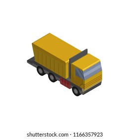 Garbage Truck Isometric Vector Icon