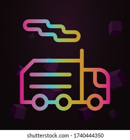 Basura, línea de camión vectorial nolan icono Línea delgada simple, contorno vector de iconos de contaminación para ui y ux, sitio web o aplicación móvil
