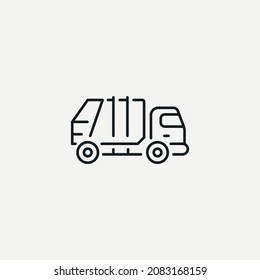 
garbage truck  sign vector icon svg