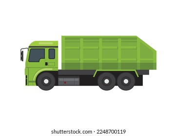 Garbage truck. Simple flat illustration.