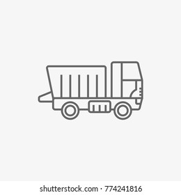 garbage truck vector icon