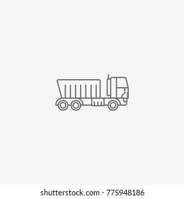 garbage truck vector icon