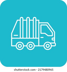 Garbage Truck vector icon. Can be used for printing, mobile and web applications.