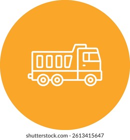 Garbage Truck vector icon. Can be used for printing, mobile and web applications.