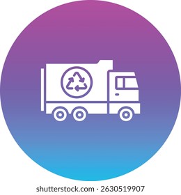 Icono de Vector de camión de basura. Se puede utilizar para aplicaciones de impresión, móviles y de Web.