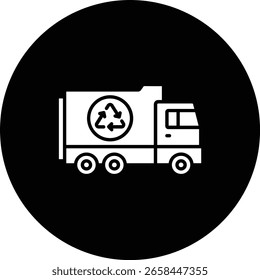 Ícone de vetor do Garbage Truck. Pode ser usado para impressão, aplicativos móveis e da Web.