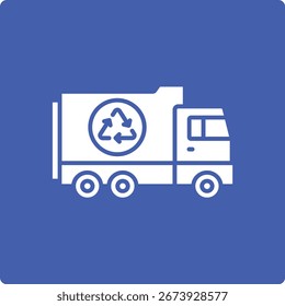 Garbage Truck vector icon. Can be used for printing, mobile and web applications.