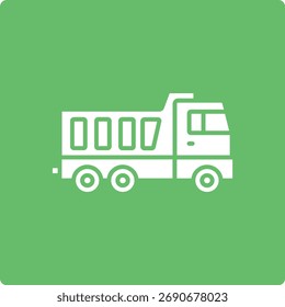 Icono de Vector de camión de basura. Se puede utilizar para aplicaciones de impresión, móviles y de Web.