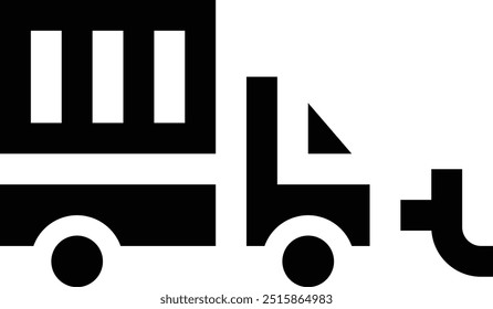 Ilustración de diseño de icono de Vector de camión de basura
