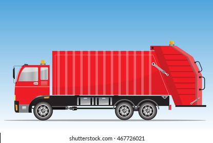 garbage truck vector illustration