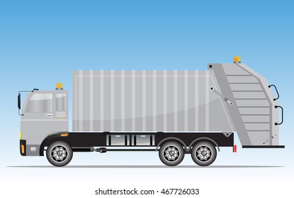 garbage truck vector illustration
