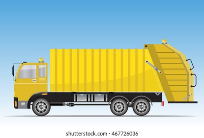 garbage truck vector illustration