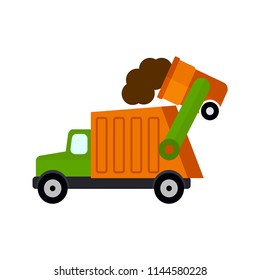 Garbage Truck. Vector Illustration. EPS 10. Clean City.