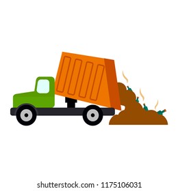 Garbage Truck. Vector Illustration. EPS 10. Clean City.