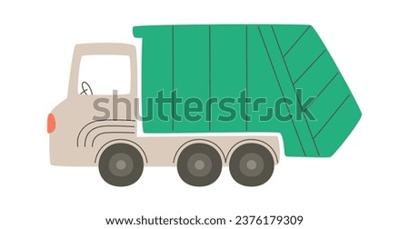 Garbage Truck Vehicle Vector Illustration