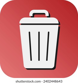 Garbage  Vector Glyph Gradient Background Icon For Personal And Commercial Use.
