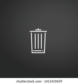 Garbage vector icon. Garbage concept stroke symbol design. Thin graphic elements vector illustration, outline pattern for your web site design, logo, UI. EPS 10.