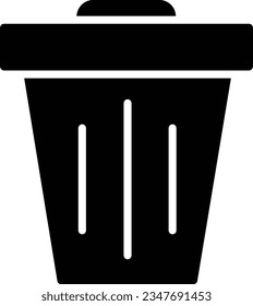 Garbage Vector Icon Glyph Style