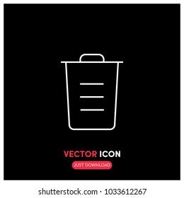 Garbage Vector Icon Illustration