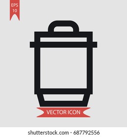 Garbage vector icon, illustration symbol