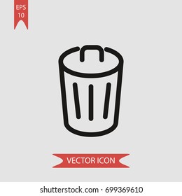 Garbage vector icon illustration symbol