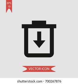 Garbage vector icon illustration symbol
