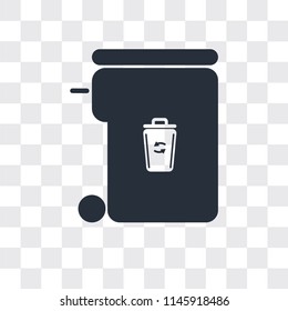 Garbage vector icon isolated on transparent background, Garbage logo concept