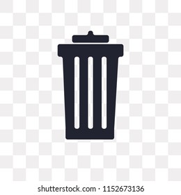 Garbage vector icon isolated on transparent background, Garbage logo concept