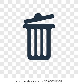 Garbage vector icon isolated on transparent background, Garbage transparency logo concept